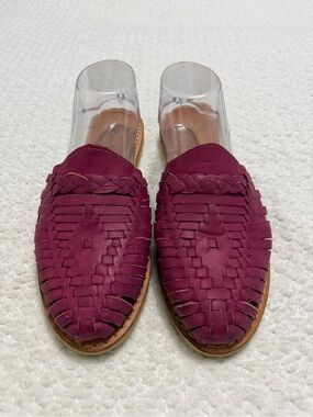 Agave Girl Leather Mexican Slip-On Sandals Huaraches Woman’s Size MX 7 US 10
